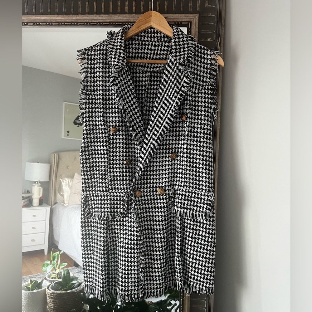 Black and White Tweed Dress